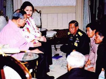 King Bhumibol, Queen Sirikit, Prem Tinsulanonda, Sonthi Boonyaratglin