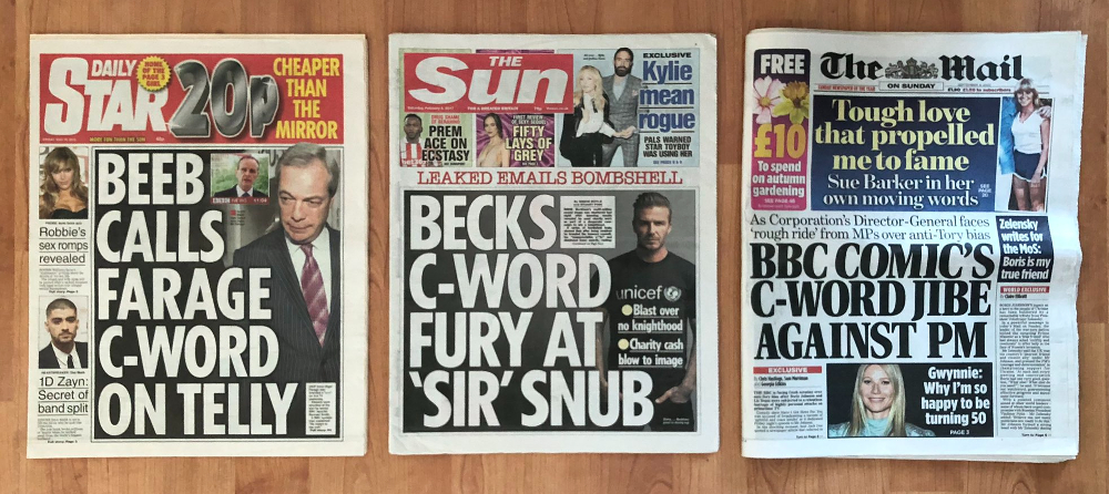 Daily Star / The Sun / The Mail on Sunday