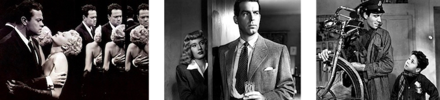 The Lady from Shanghai / Double Indemnity / Bicycle Thieves
